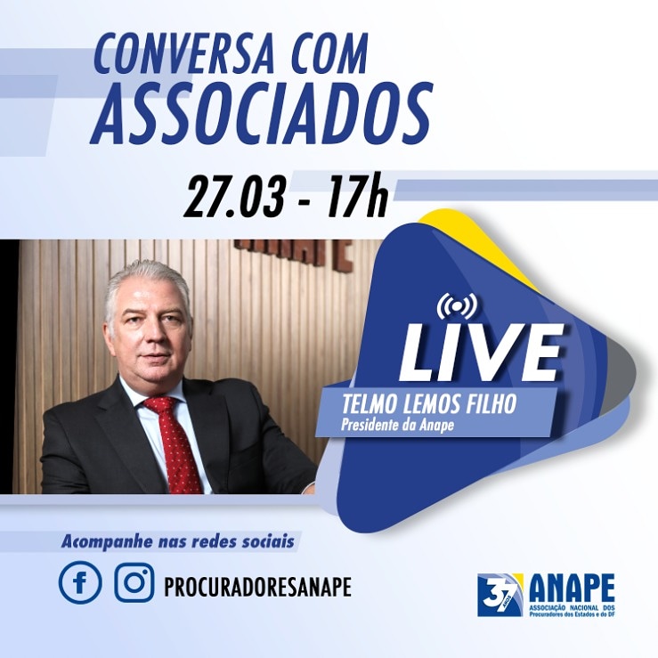 Conversa com associados – live com Telmo Lemos Filho – presidente da ANAPE