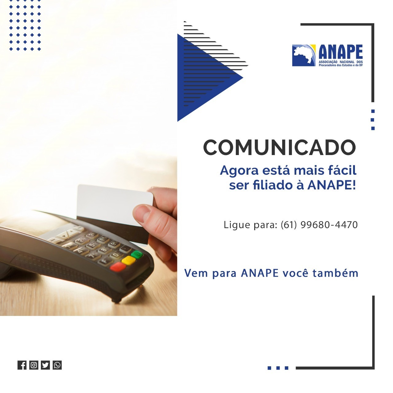 Comunicado – Agora está mais fácil ser filiado à ANAPE