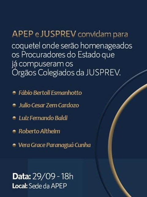 Read more about the article APEP e JUSPREV promovem evento no dia 29 de setembro