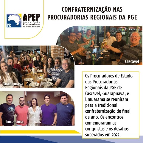 Read more about the article Confraternização nas Procuradorias Regionais da PGE
