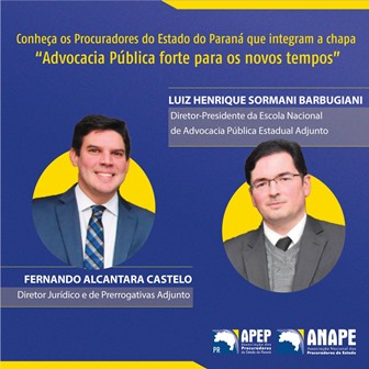 Read more about the article Eleições Anape: Procuradores do Paraná integram a chapa “Advocacia Pública forte para os novos tempos”