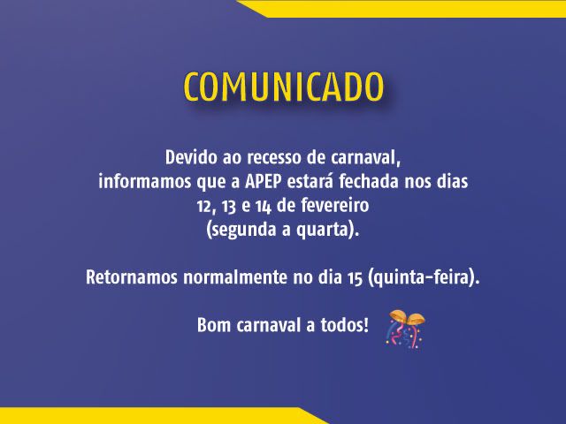 Comunicado – Recesso de Carnaval